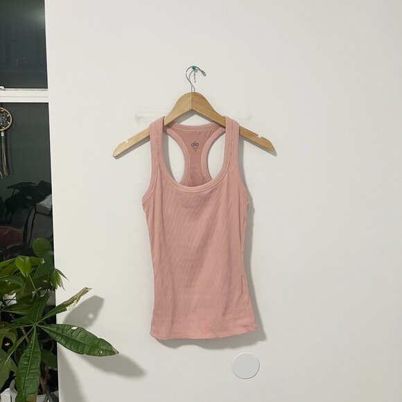 Alo Yoga Pink Ribbed Workout Tank Size XS - Picture 1 of 5